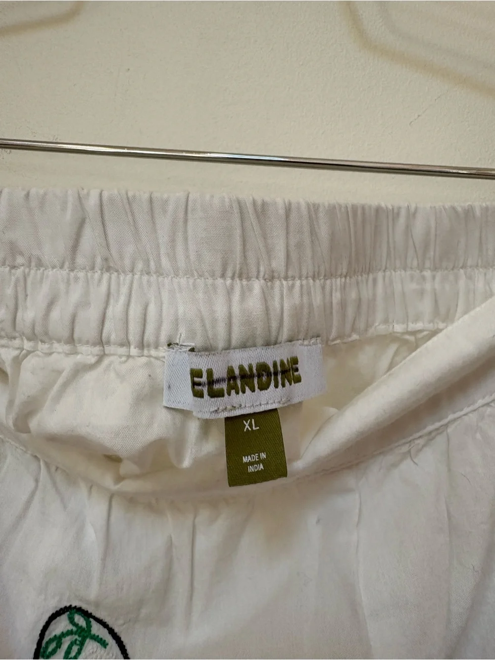 NWOT Celandine Picnic Embroidered Poplin Scalloped Pull-On Shorts Size XL